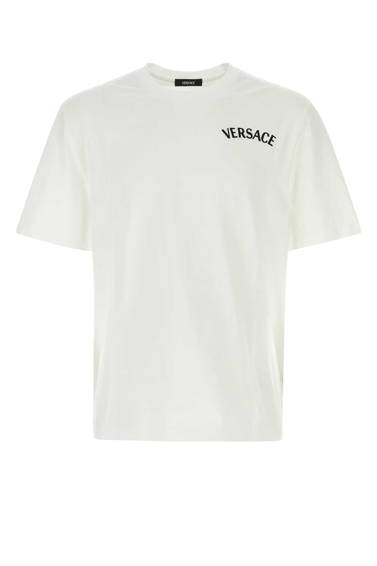 Versace Men White Cotton T-Shirt