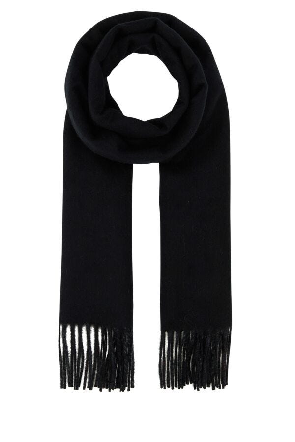 Burberry Unisex Black Cashmere Reversible Scarf