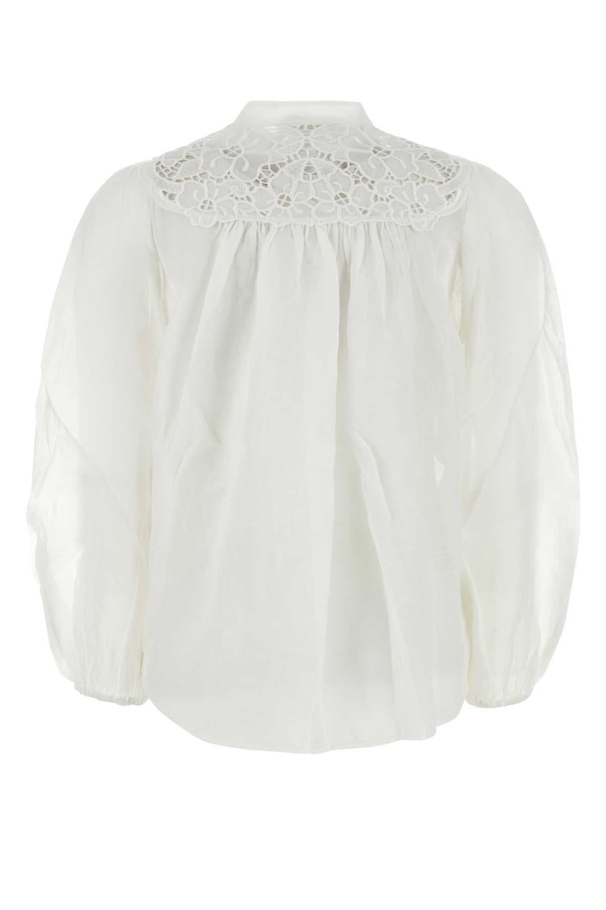 Zimmermann Women White Ramie Golden Blouse