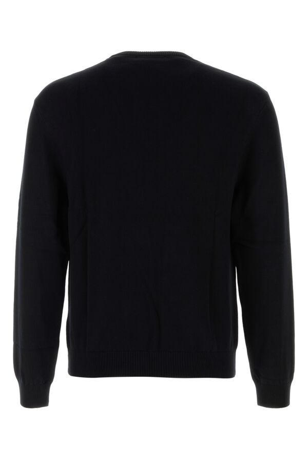 Marine Serre Men Black Stretch Viscose Sweater