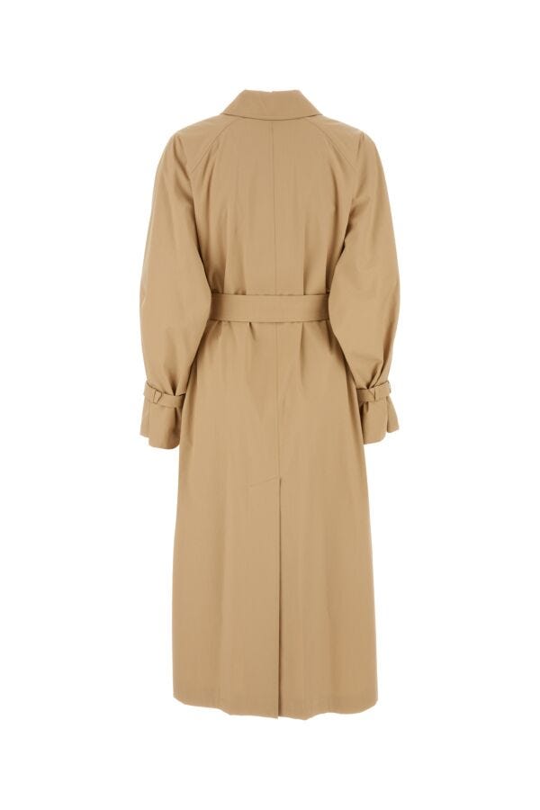 Max Mara Women Beige Stretch Cotton Memo Oversize Trench