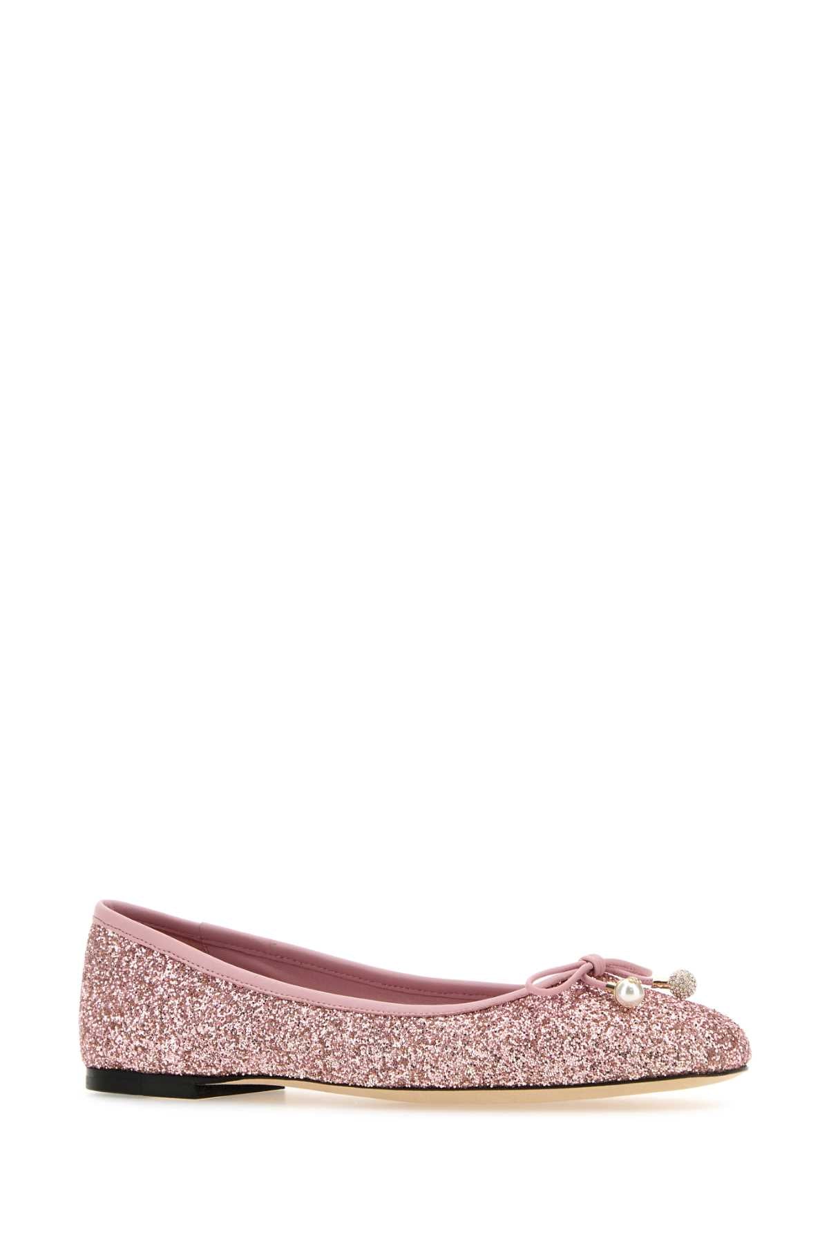 Jimmy Choo Women Embellished Fabric Elme Ballerinas