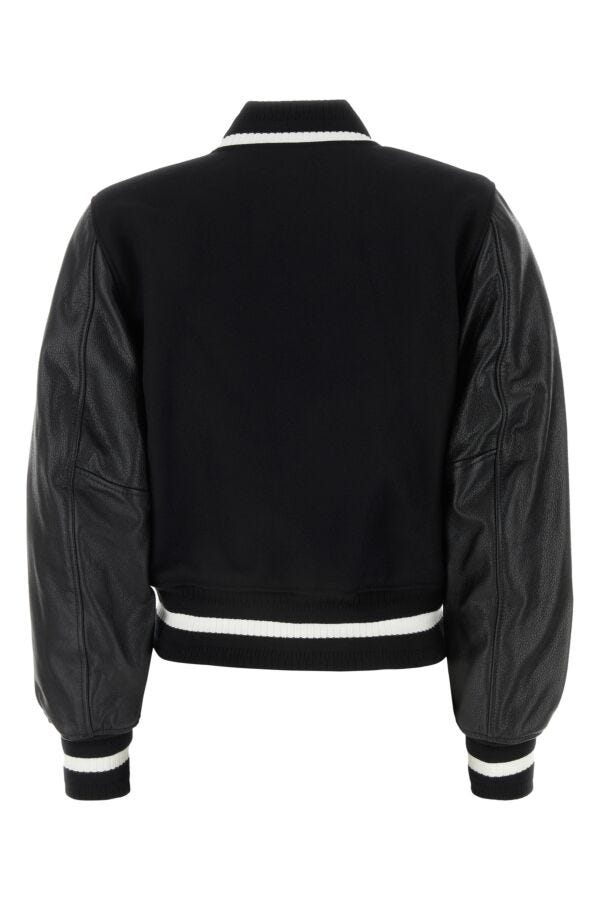 Givenchy Women Black Cotton Blend Bomber Jacket