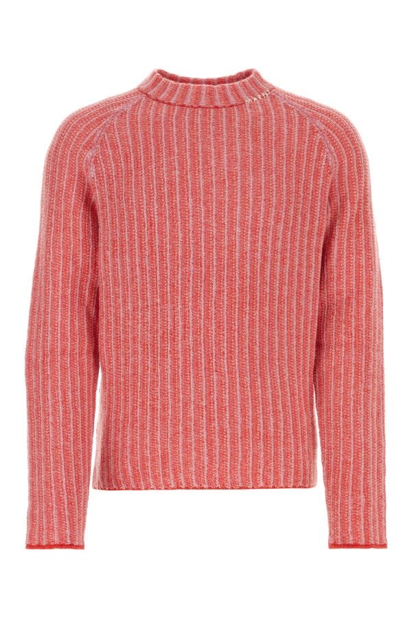 Marni Men Embroidered Wool Blend Sweater