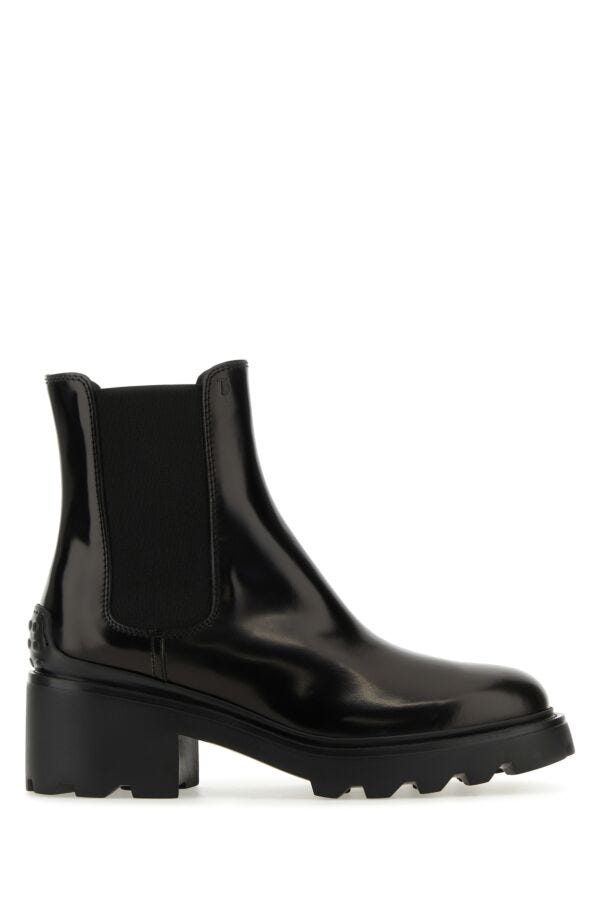 Tod's Women Black Leather Ankle Boots