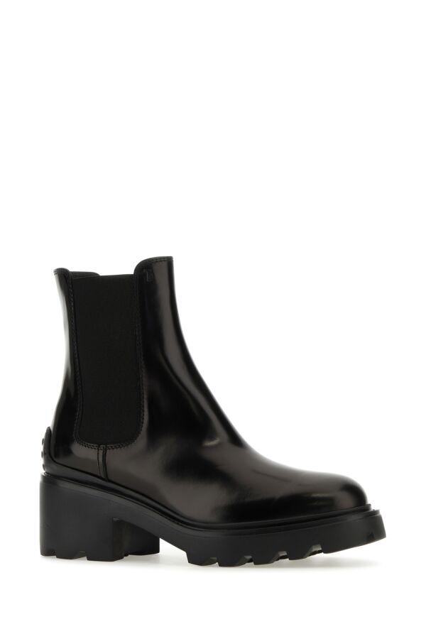 Tod's Women Black Leather Ankle Boots