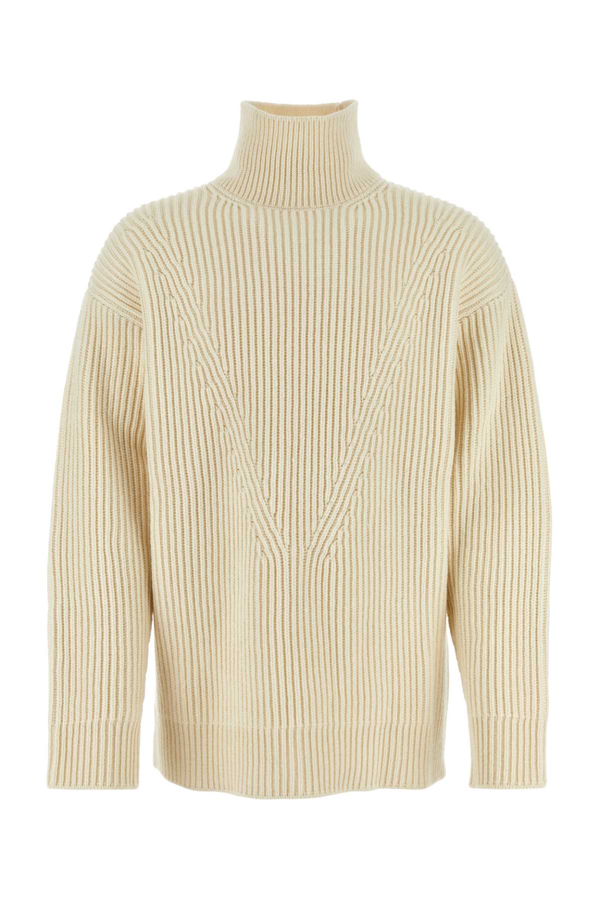 Jil Sander Men Ivory Wool Sweater