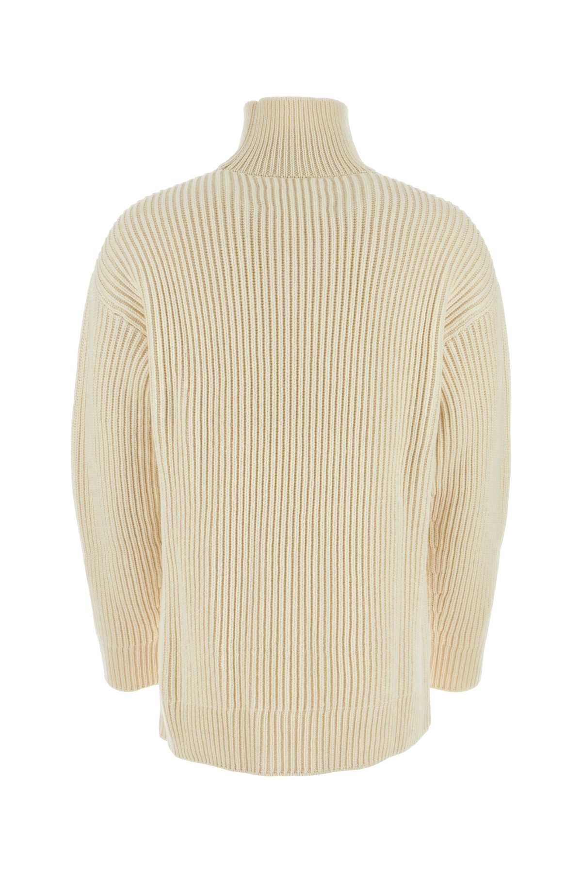 Jil Sander Men Ivory Wool Sweater