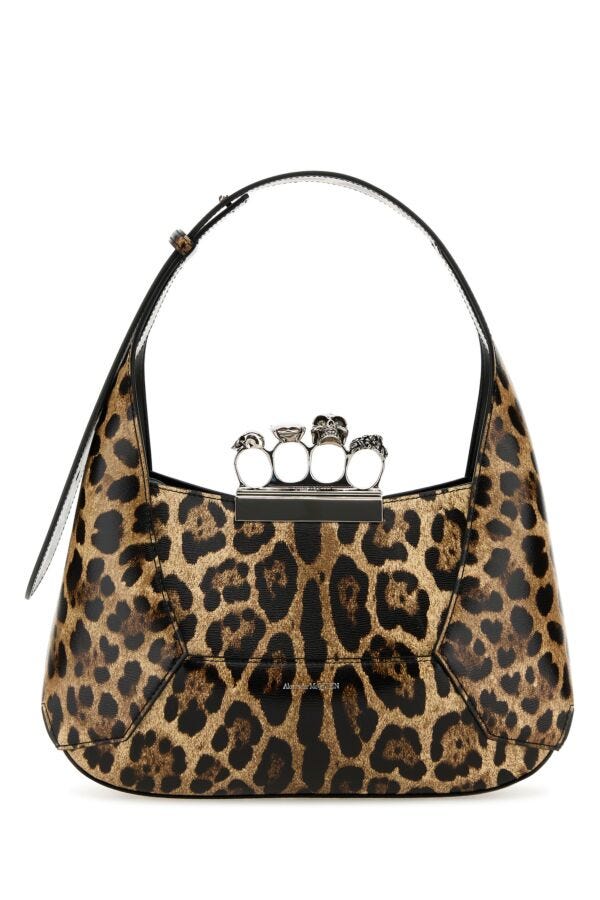 Alexander Mcqueen Women Printed Leather The Jewelled Hobo Shoulder Bag