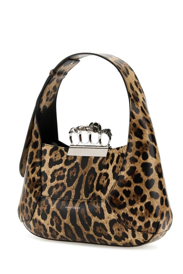 Alexander Mcqueen Women Printed Leather The Jewelled Hobo Shoulder Bag