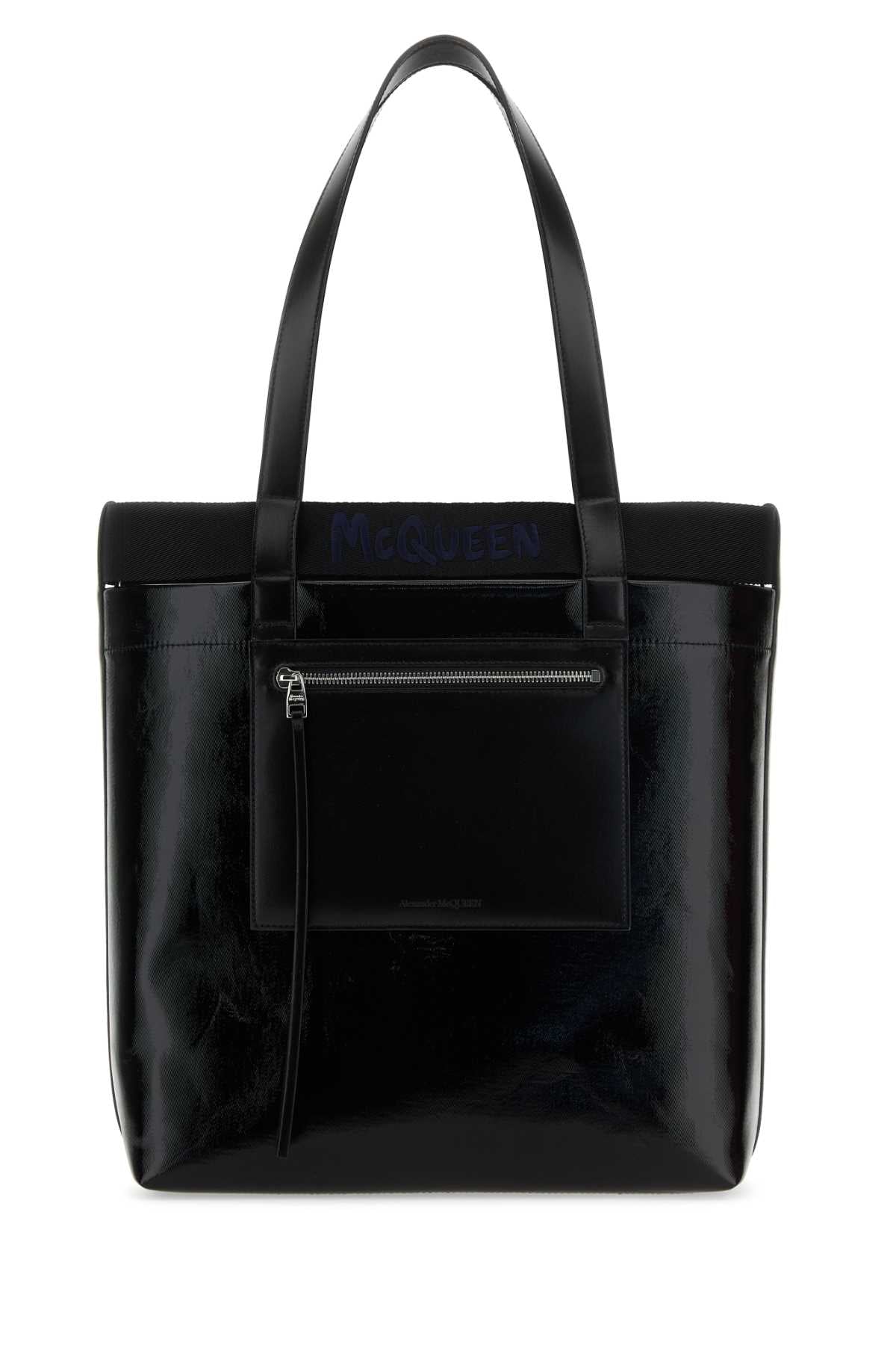 Alexander Mcqueen Men Black Canvas Shopping Bag