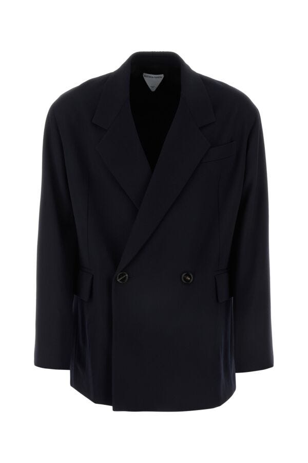 Bottega Veneta Men Midnight Blue Wool Blazer