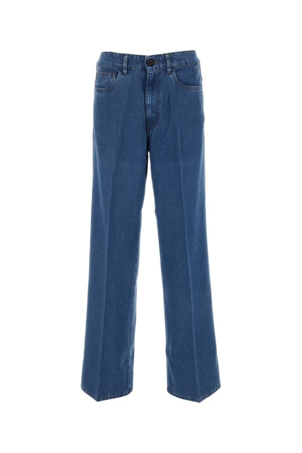 Miu Miu Women Blue Lyocell Jeans