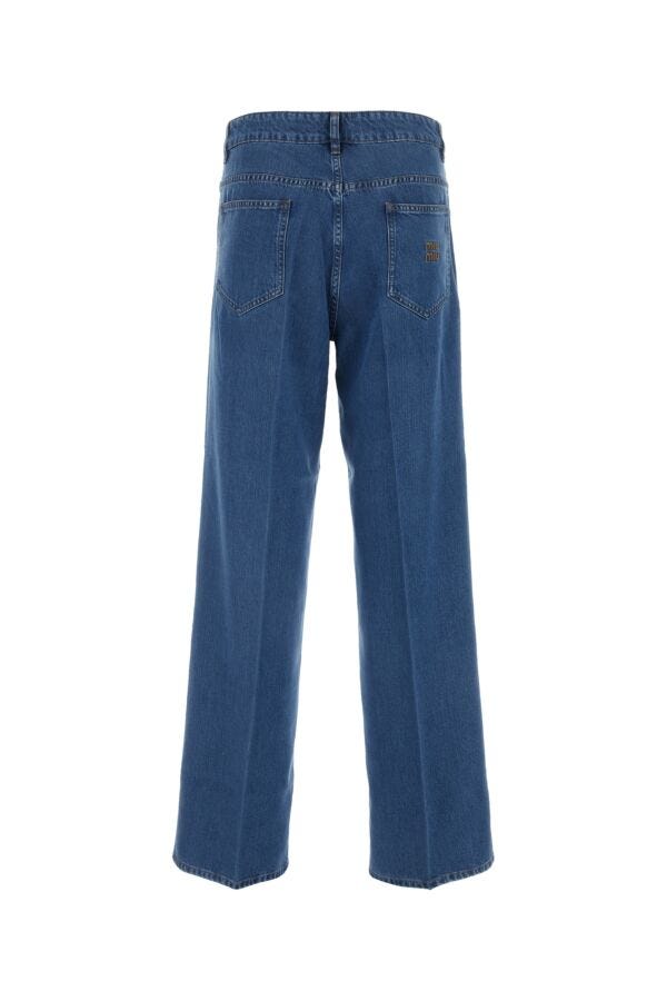 Miu Miu Women Blue Lyocell Jeans