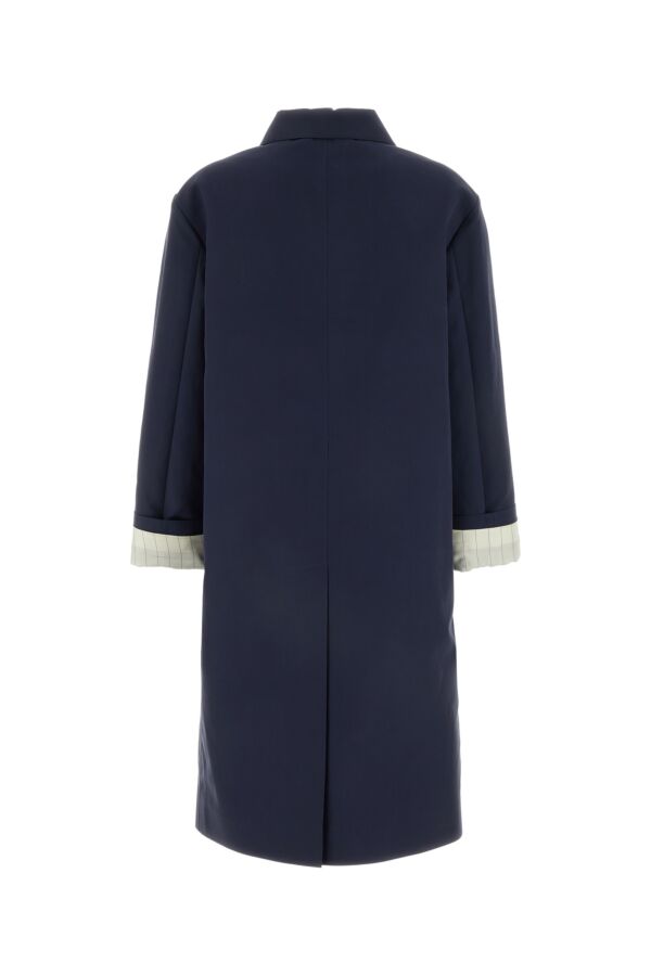 Miu Miu Women Midnight Blue Cotton Trench Coat