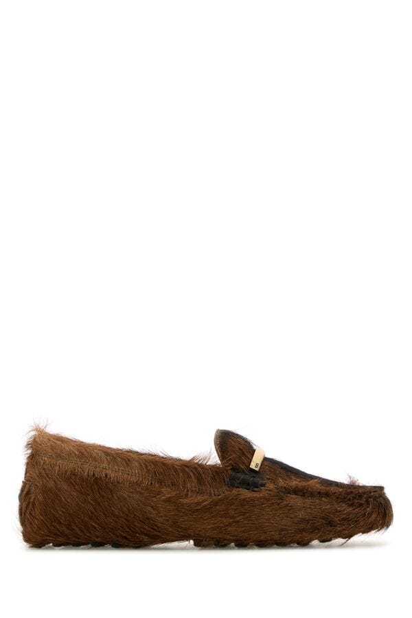 Tod's Women Caramel Calf Hair Loafers