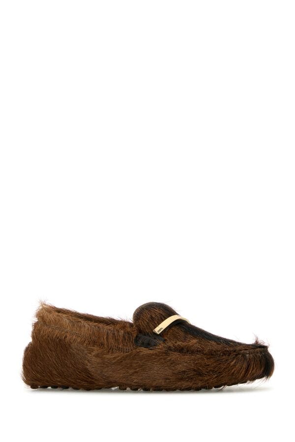 Tod's Women Caramel Calf Hair Loafers