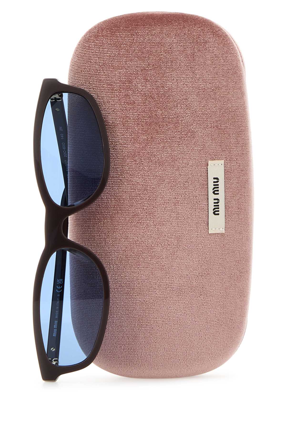 Miu Miu Women Brown Acetate Miu Regard Sunglasses