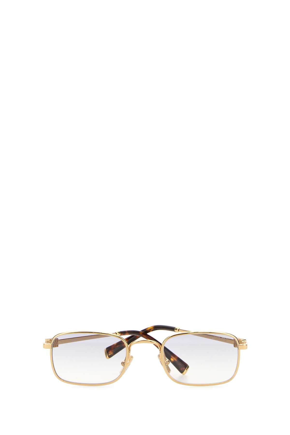 Miu Miu Women Gold Metal Miu Miu Logo Sunglasses