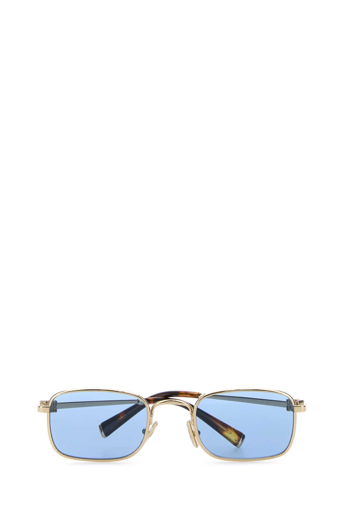 Miu Miu Women Gold Metal Miu Miu Logo Sunglasses