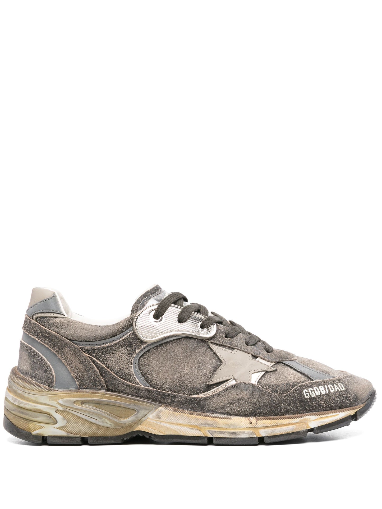 Golden Goose Men Running Dad Suede And Nylon Upper Leather Star And Heel