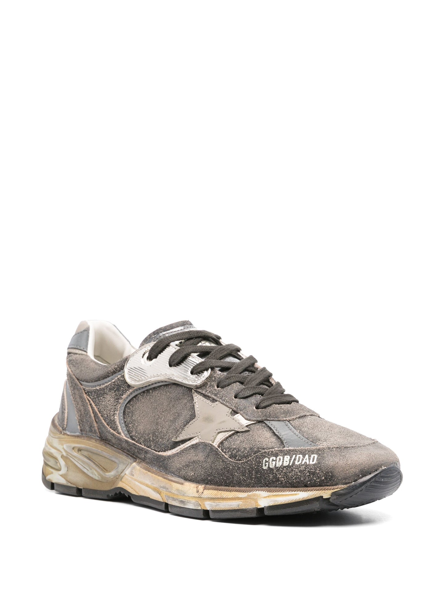 Golden Goose Men Running Dad Suede And Nylon Upper Leather Star And Heel