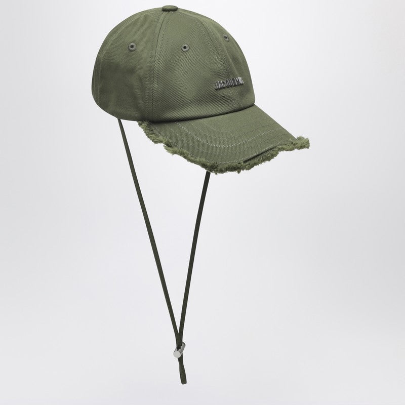 Jacquemus Hat The Cap Artichoke Khaki In Cotton Men