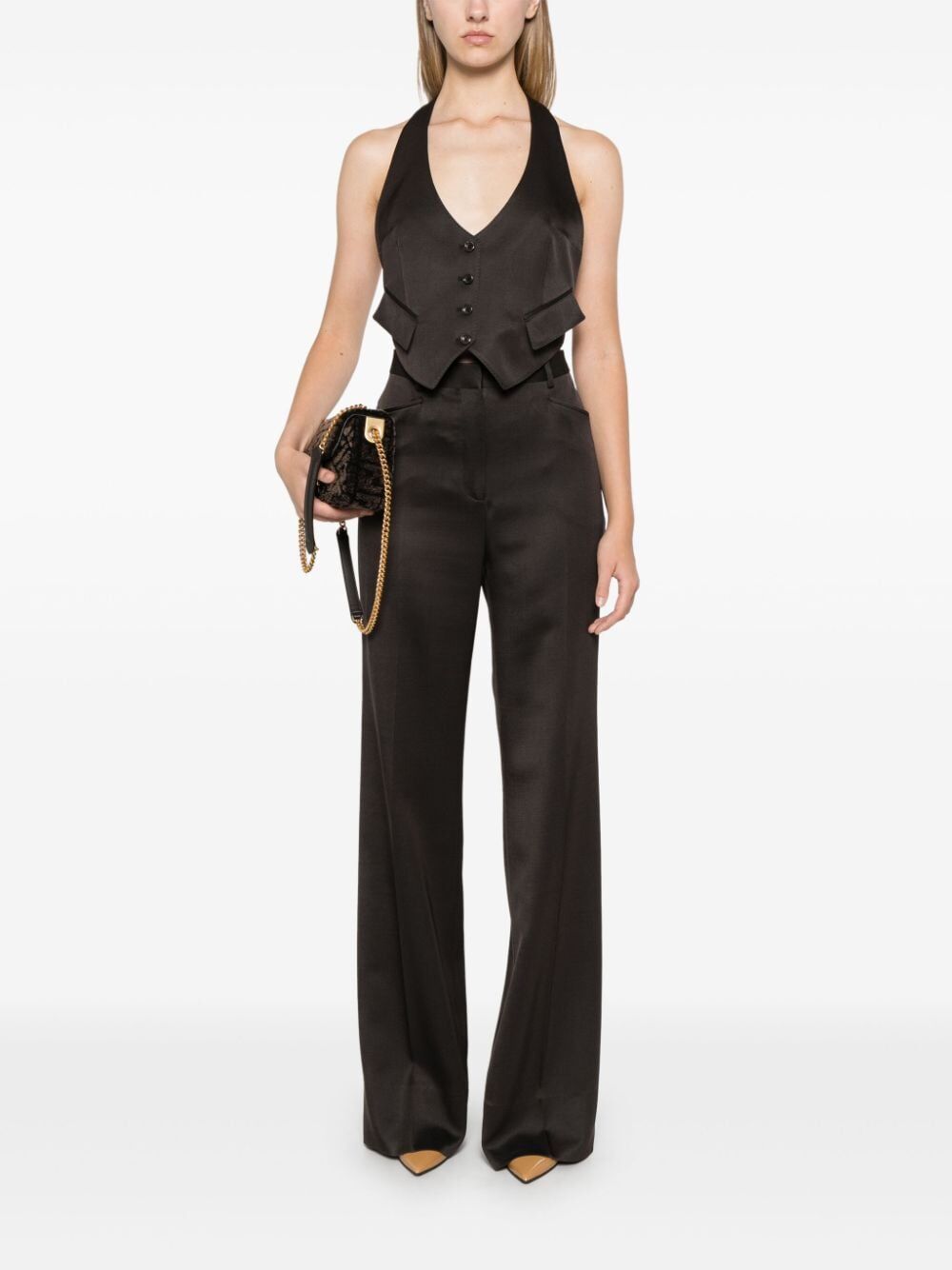 Tom Ford Women Silk And Wool Twill Boot Cut Pants