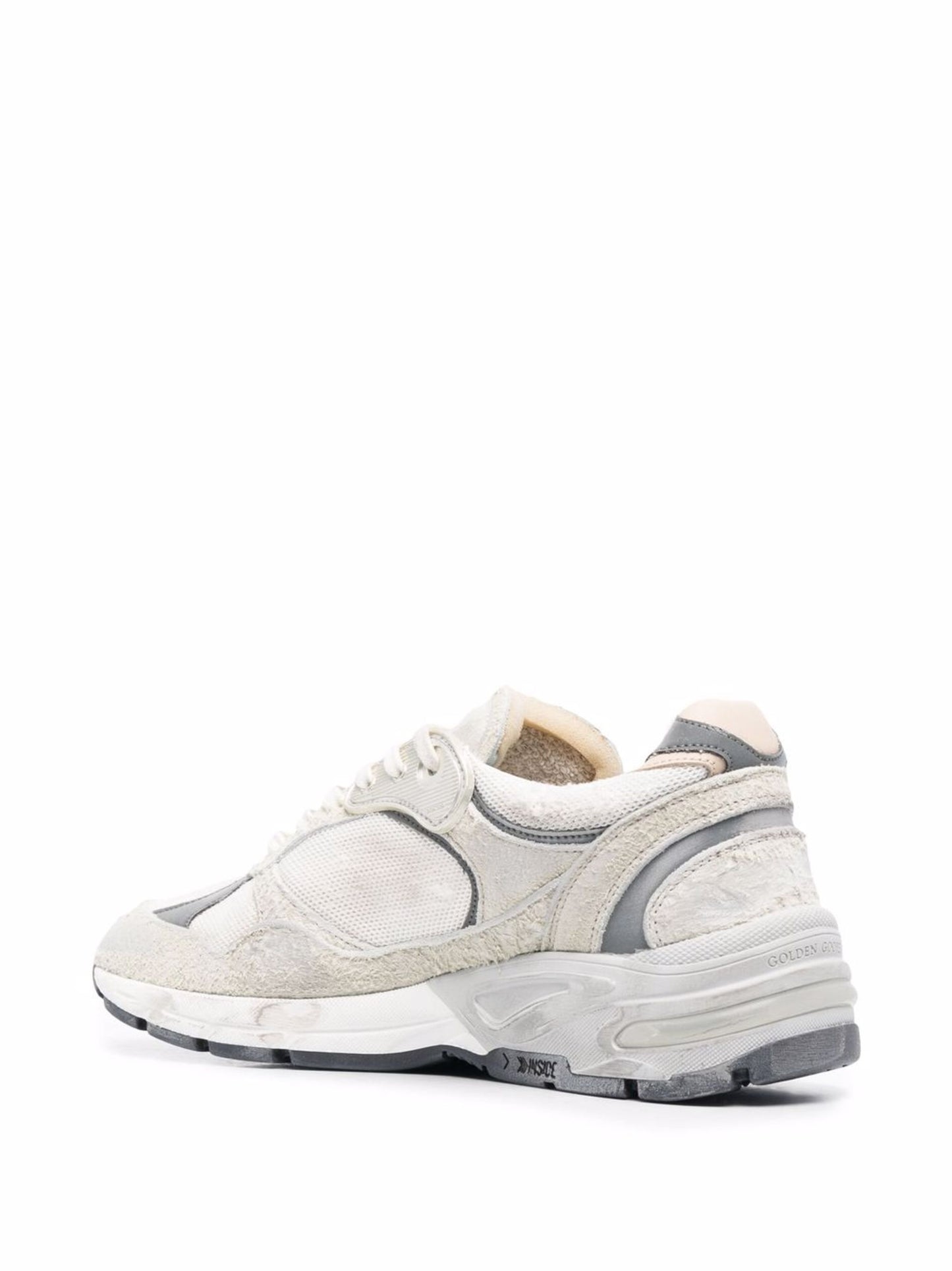 Golden Goose Women Running Dad Net And Suede Upper Leather Star And Heel Suede Spur