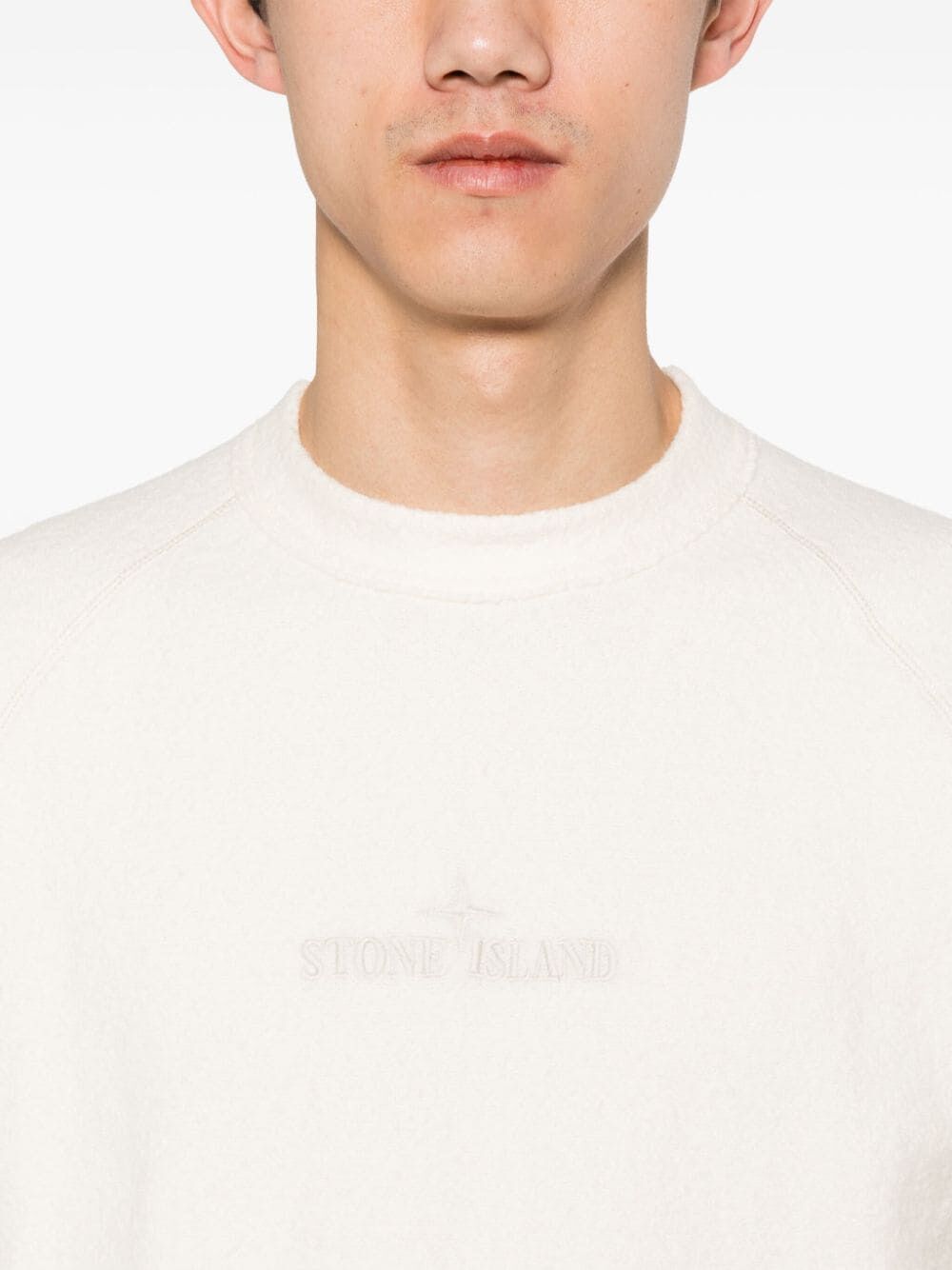 Stone Island Men 3/4 Sleeves Round Neck Sweater