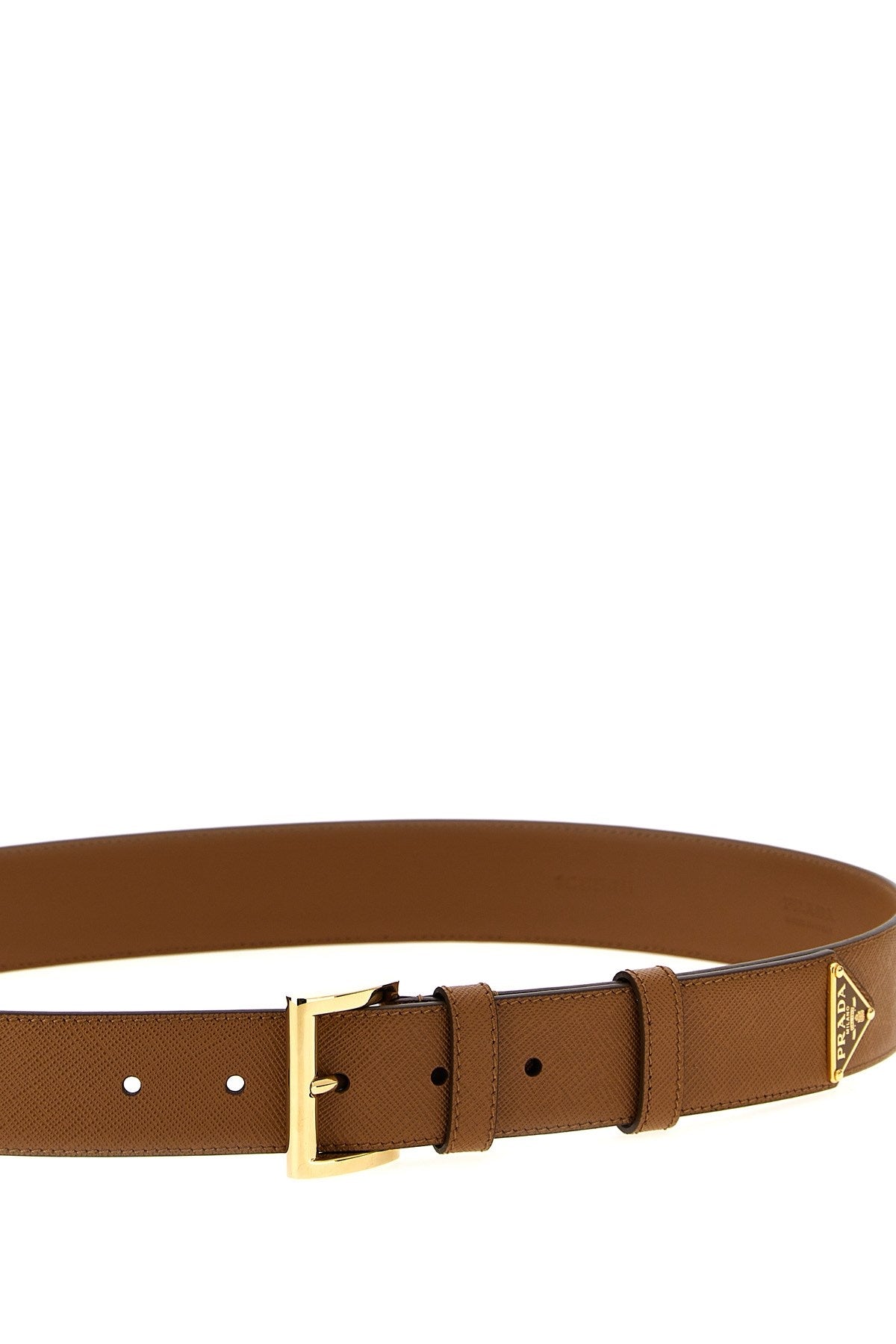 Prada Women Saffiano Logo Belt