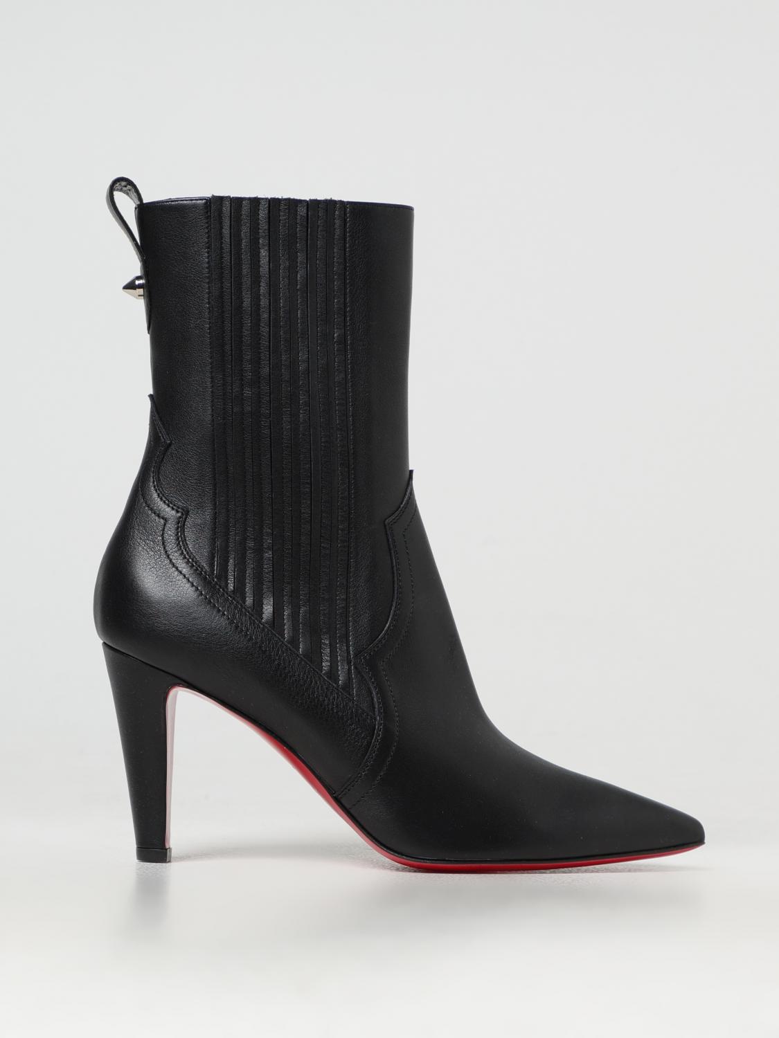 Christian Louboutin Flat Ankle Boots Woman Black Women