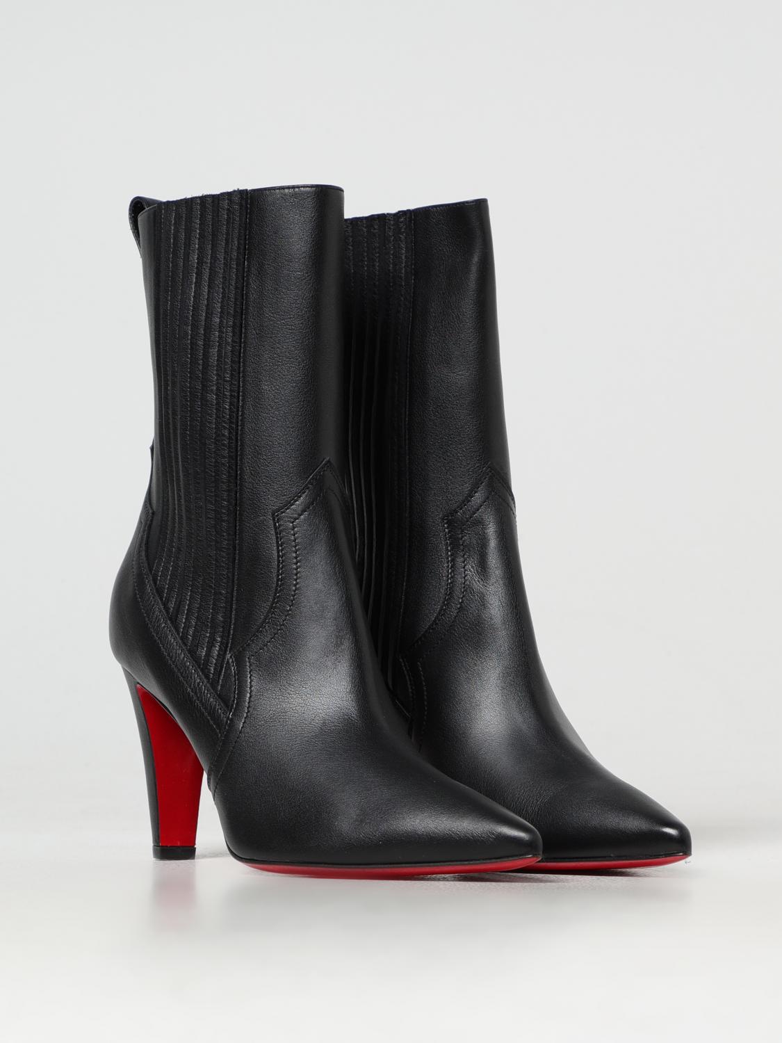 Christian Louboutin Flat Ankle Boots Woman Black Women