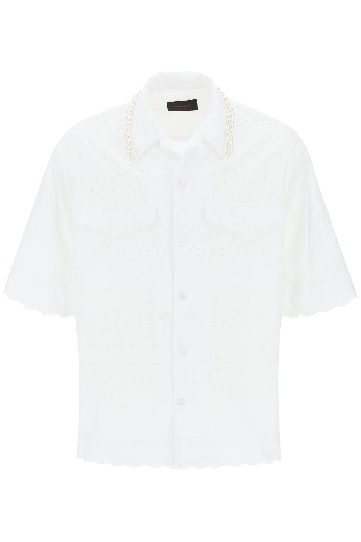 Simone Rocha "Scalloped Lace Shirt With Pearl Men