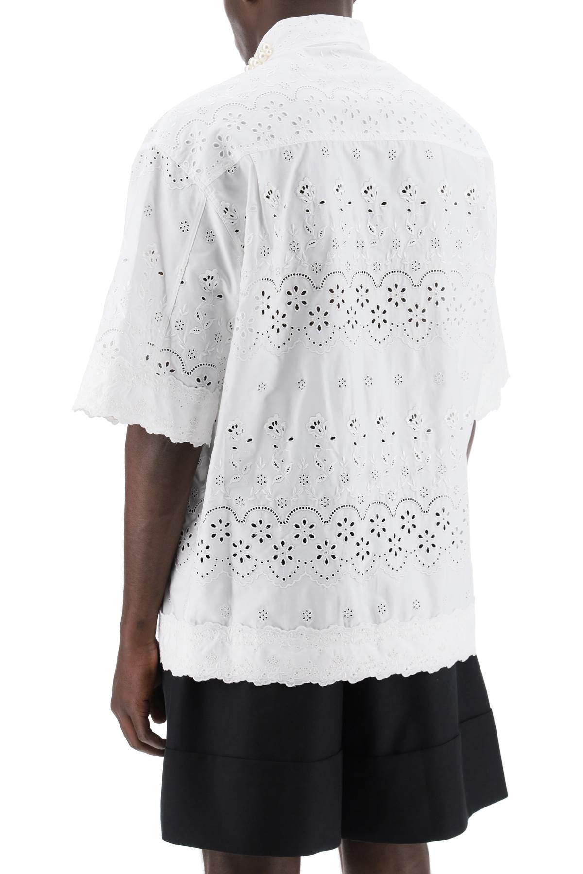 Simone Rocha "Scalloped Lace Shirt With Pearl Men