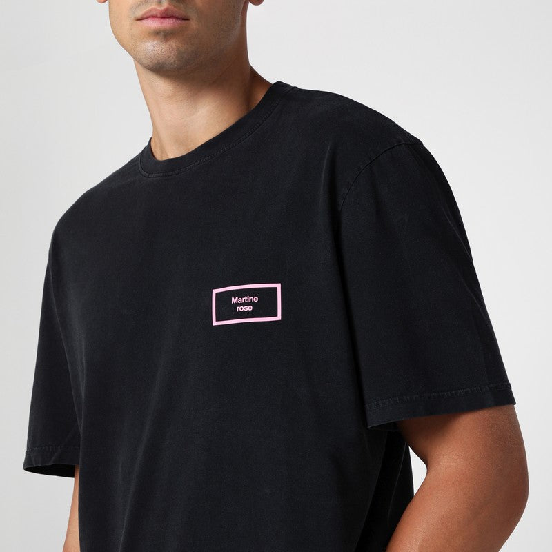 Martine Rose Black Cotton T-Shirt With Logo Men