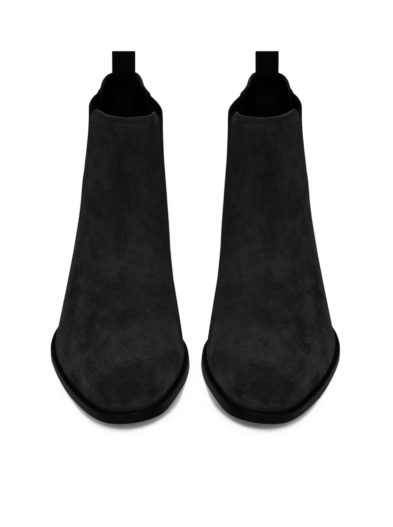 Saint Laurent Men Wyatt 30 Chelsea Black Suede Boots