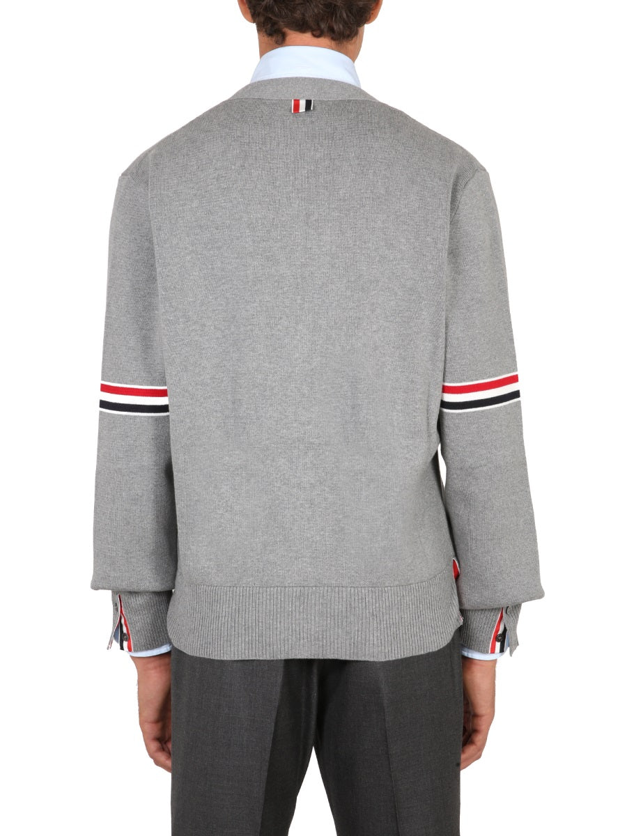 Thom Browne Men V-Neck Cardigan