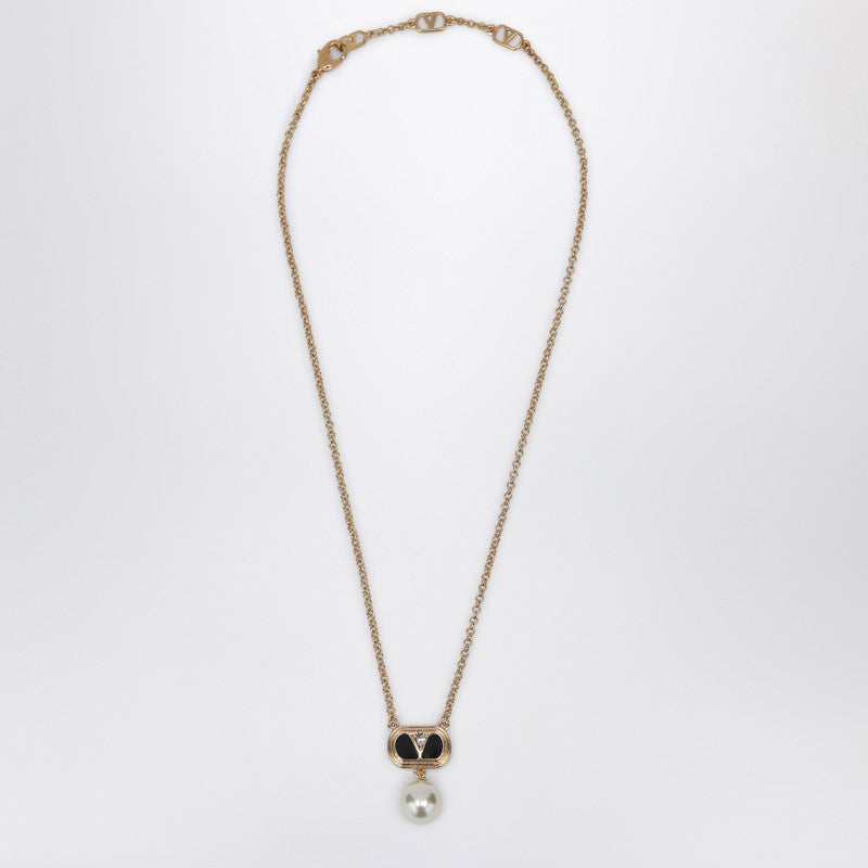 Valentino Garavani Ovalette Necklace With Swarovski Pearl Women