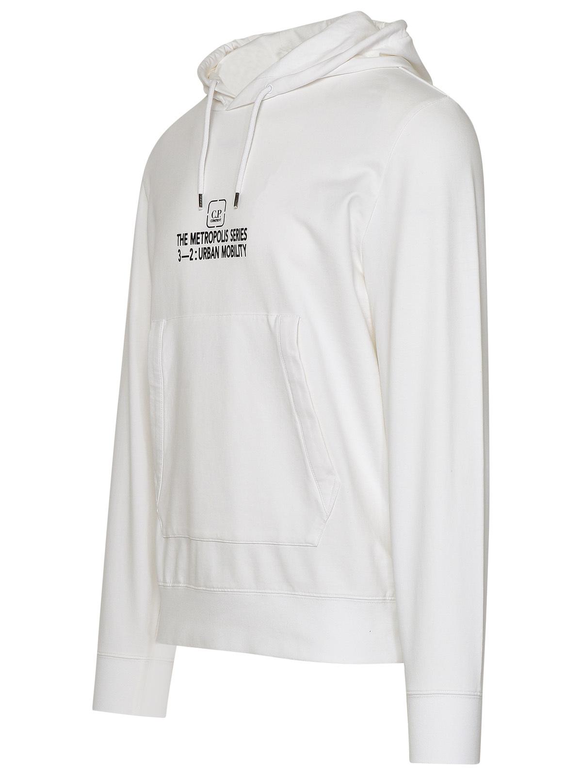 C.P. Company White Cotton Blend Sweatshirt Man