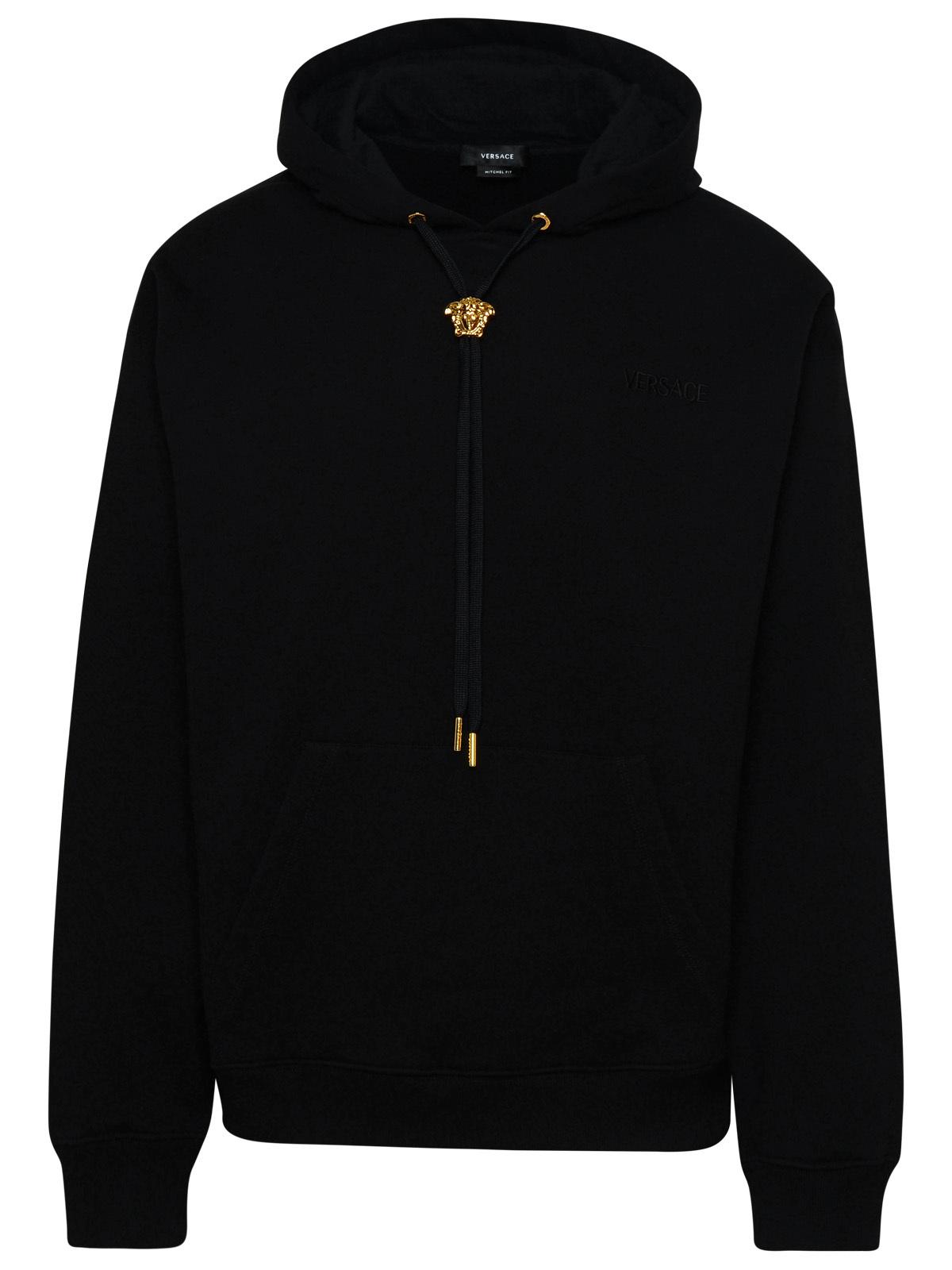 Versace Black Cotton Sweatshirt Men