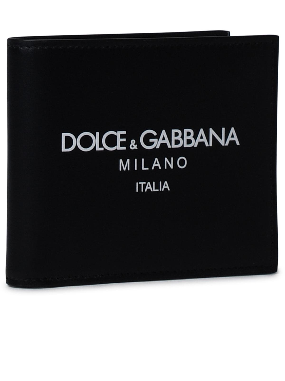 Dolce & Gabbana Black Leather Wallet Man