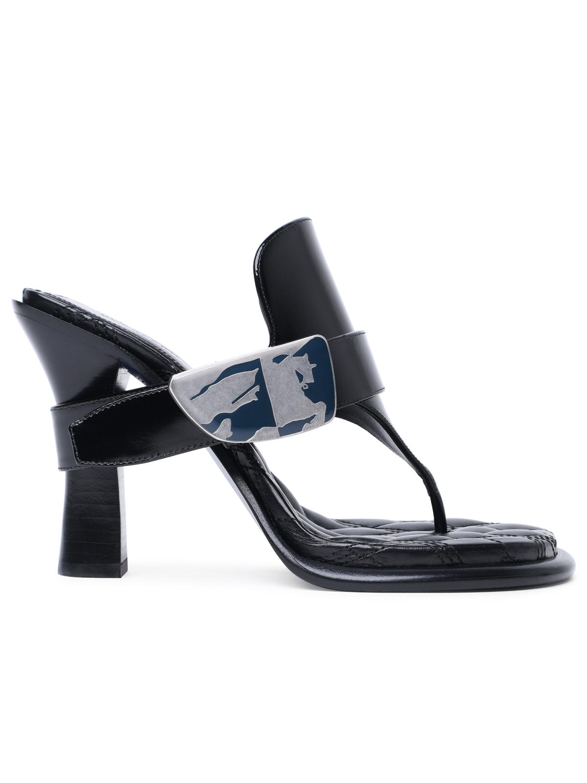 Burberry 'Bay' Black Leather Sandals Women