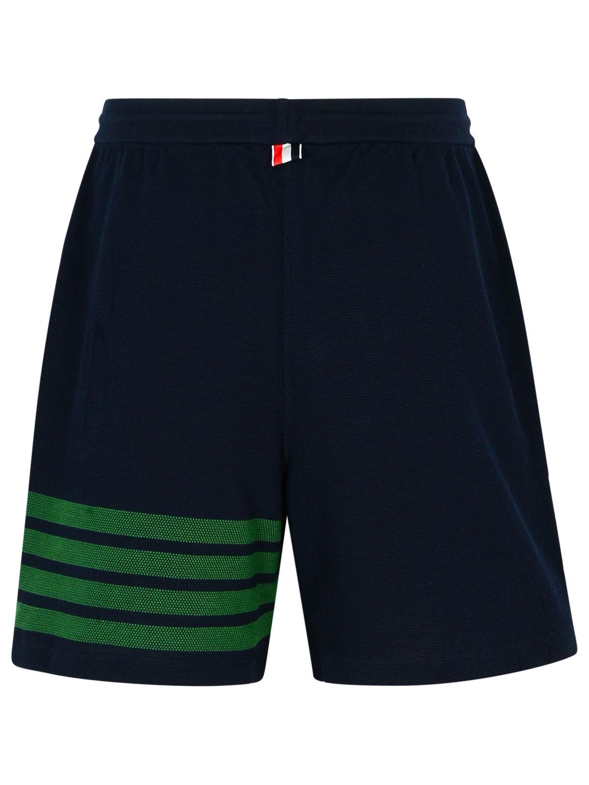 Thom Browne '4 Bar' Navy Cotton Bermuda Shorts Men