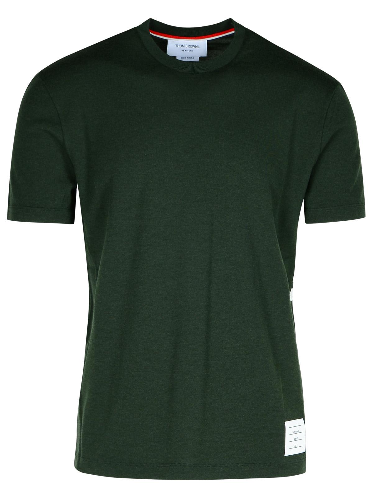 Thom Browne Green Wool T-Shirt Men