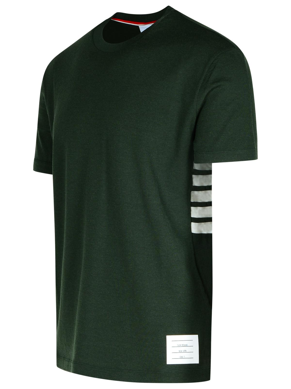 Thom Browne Green Wool T-Shirt Men