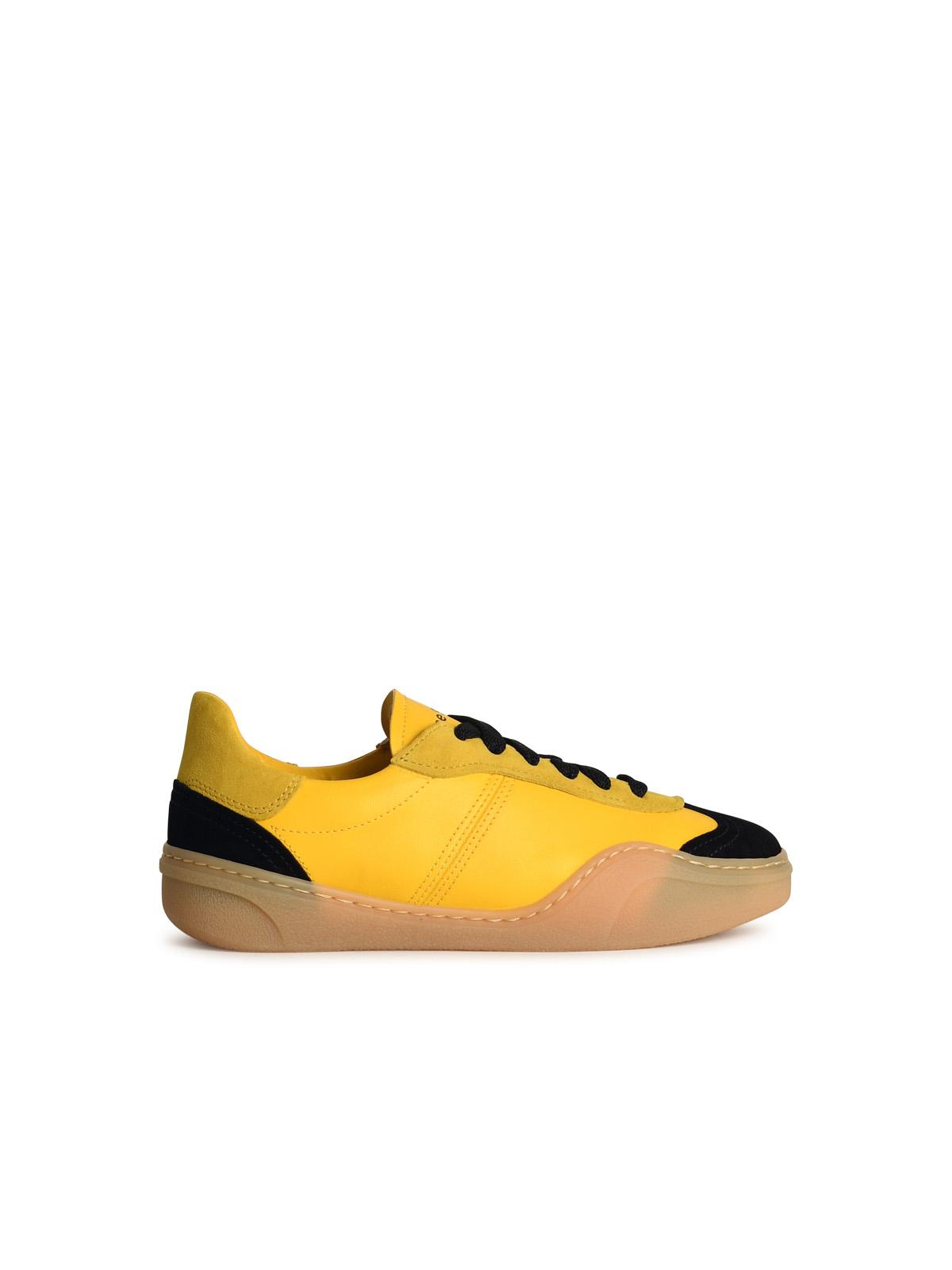 Acne Studios 'Bars' Yellow Leather Sneakers Women