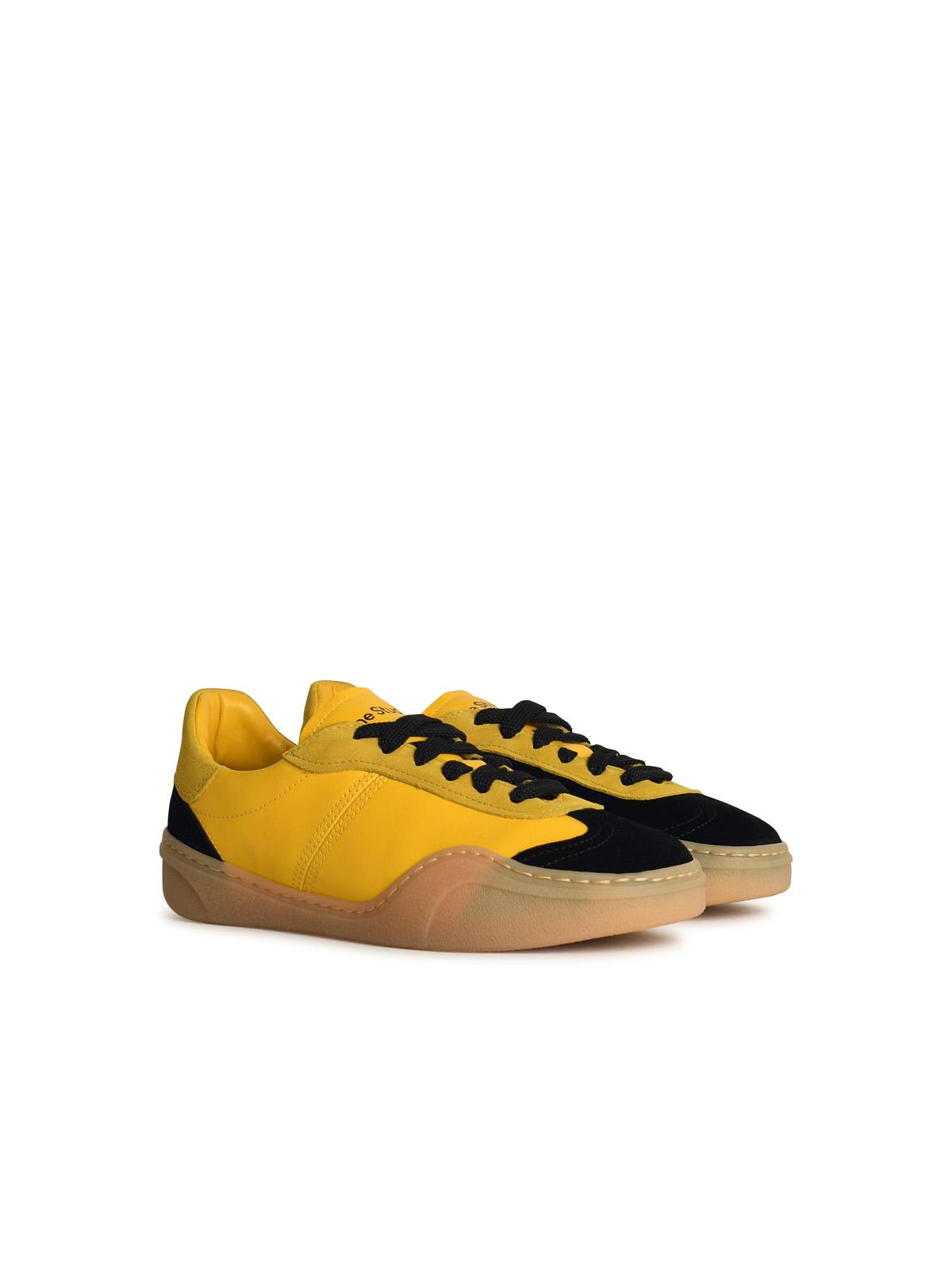 Acne Studios 'Bars' Yellow Leather Sneakers Women