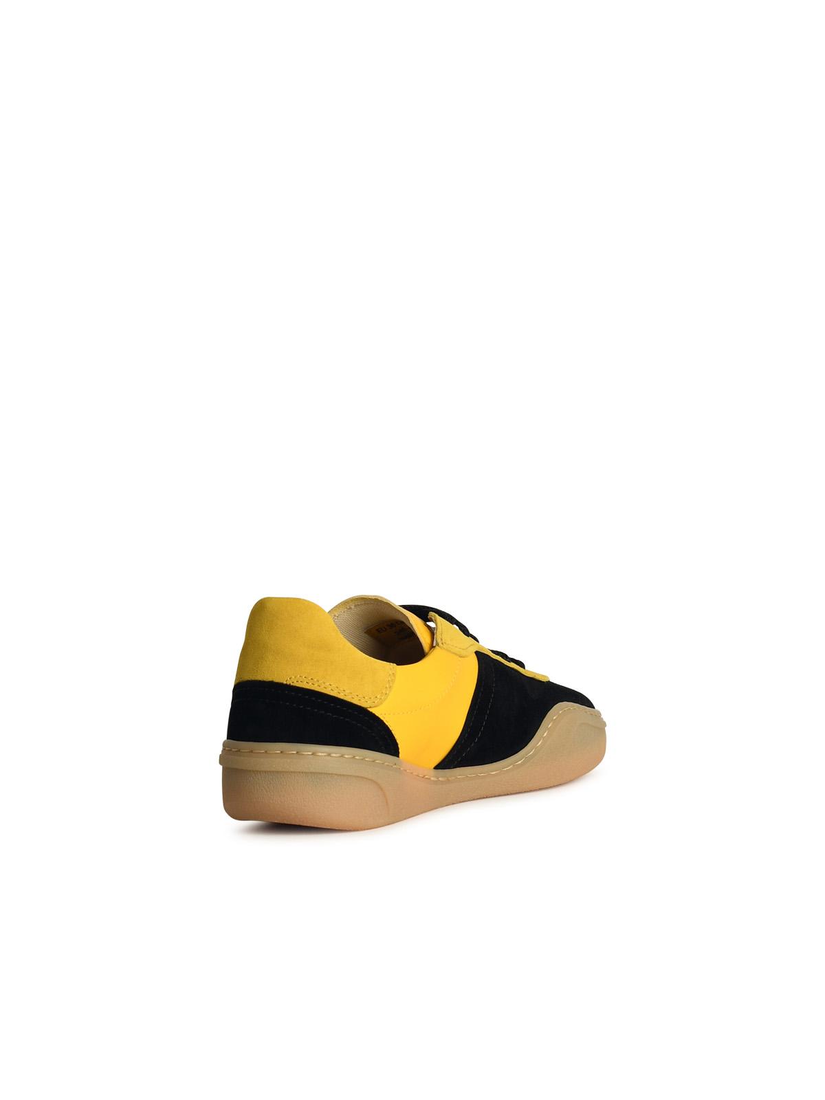 Acne Studios 'Bars' Yellow Leather Sneakers Women