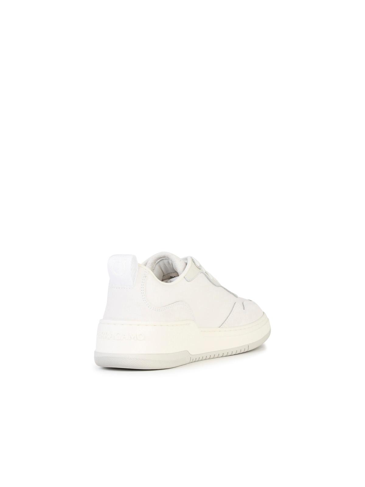 Salvatore Ferragamo 'Dania' White Leather Sneakers Women